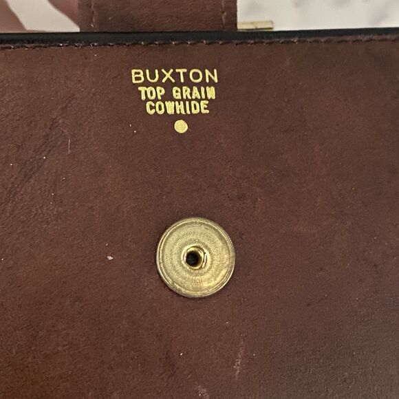 Vintage NOS Buxton Genuine Leather Brown Wallet Organizer Equestrian Vibes - Picture 4 of 11